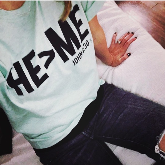 HE > ME Tee SeaFoam Heather - Picture 2 of 5
